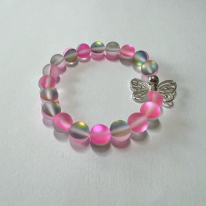 Little girl bracelet butterfly bracelet glass beads bracelet for little girl gift bracelet for daughter butterfly bracelet kids jewelry gift