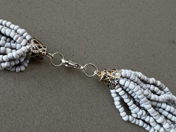 Threaded necklace beaded statement necklace for h… - image 9