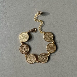 St benedict medal bracelet St Benedict bracelet Saint benedict pendant St Benedict charm protection bracelet religious bracelet catholic