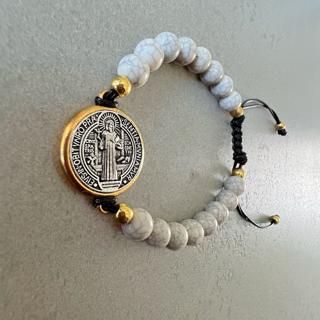 St Benedict Bracelet for Him and Her Saint Benedict Bracelet St Benedict Pendant St Benedict
