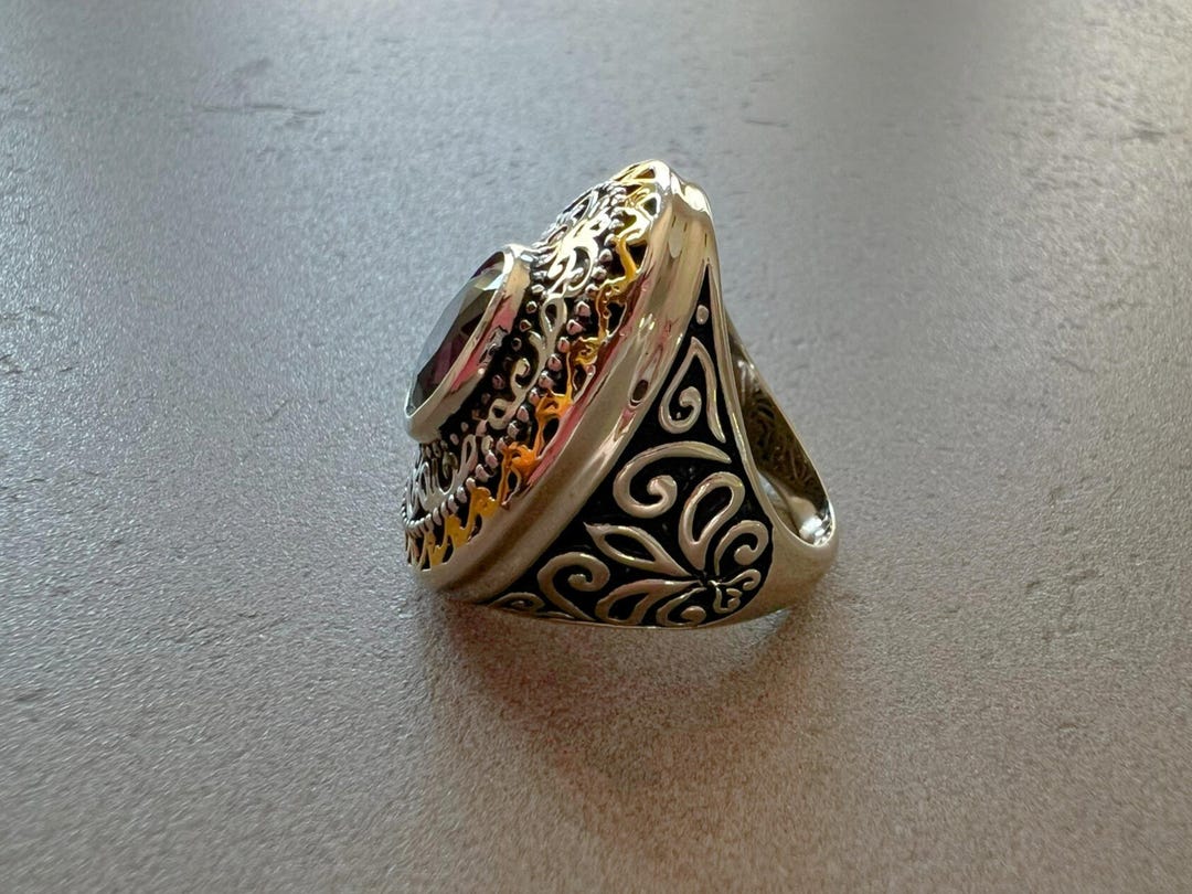 Vintage Statement Ring for Her, Cocktail Ring for Women, Silver Ring ...