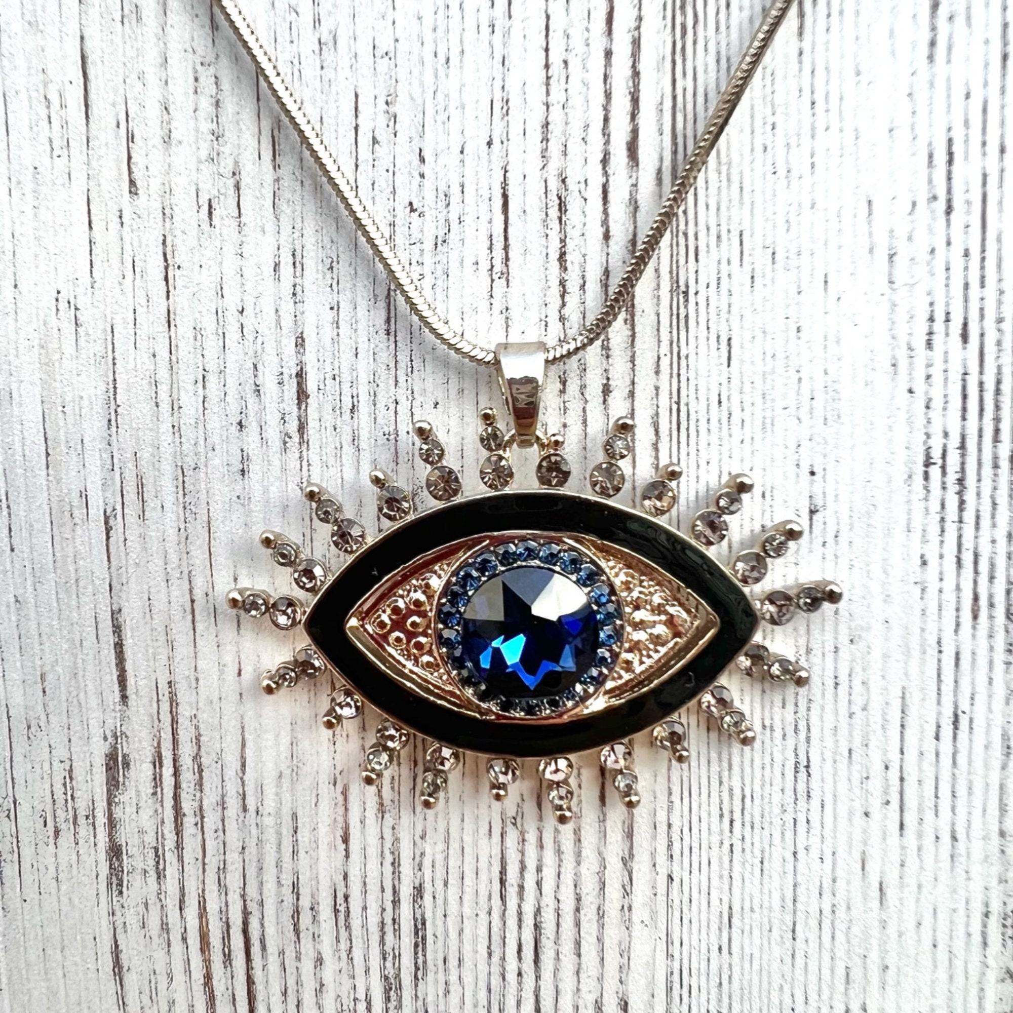 Schutz böses Auge Anhänger Halskette böses Auge Charme für Schutz Schmuck  für Schutz und gute Energie Halskette lange Kette böser Blick - .de