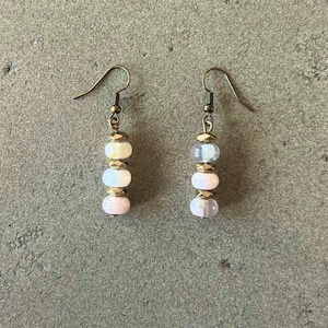 Small earrings agate earrings bohemian earrings dangle natural stone earrings vintage earring dangle natural agate earrings hematite earring