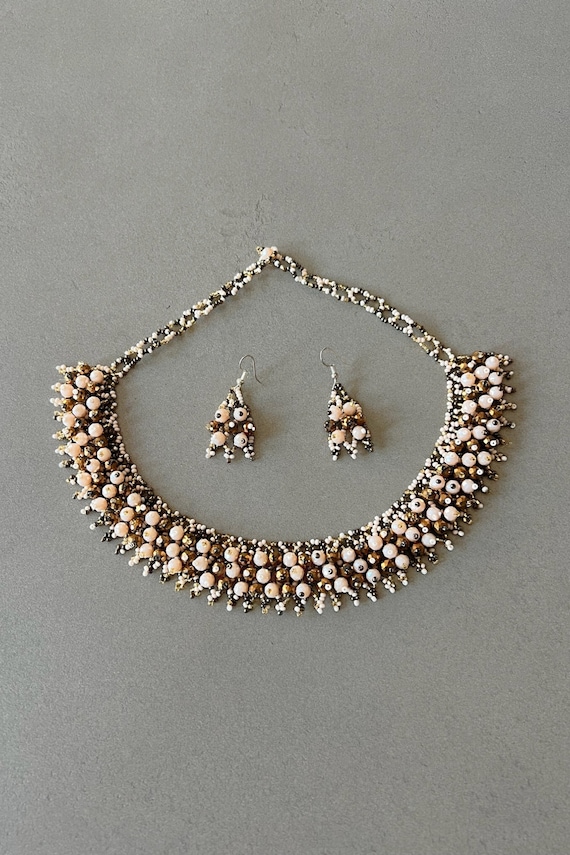 Esagerato Artificiale Cristallo Collana Bavaglino Set Per Donne - Foto 9