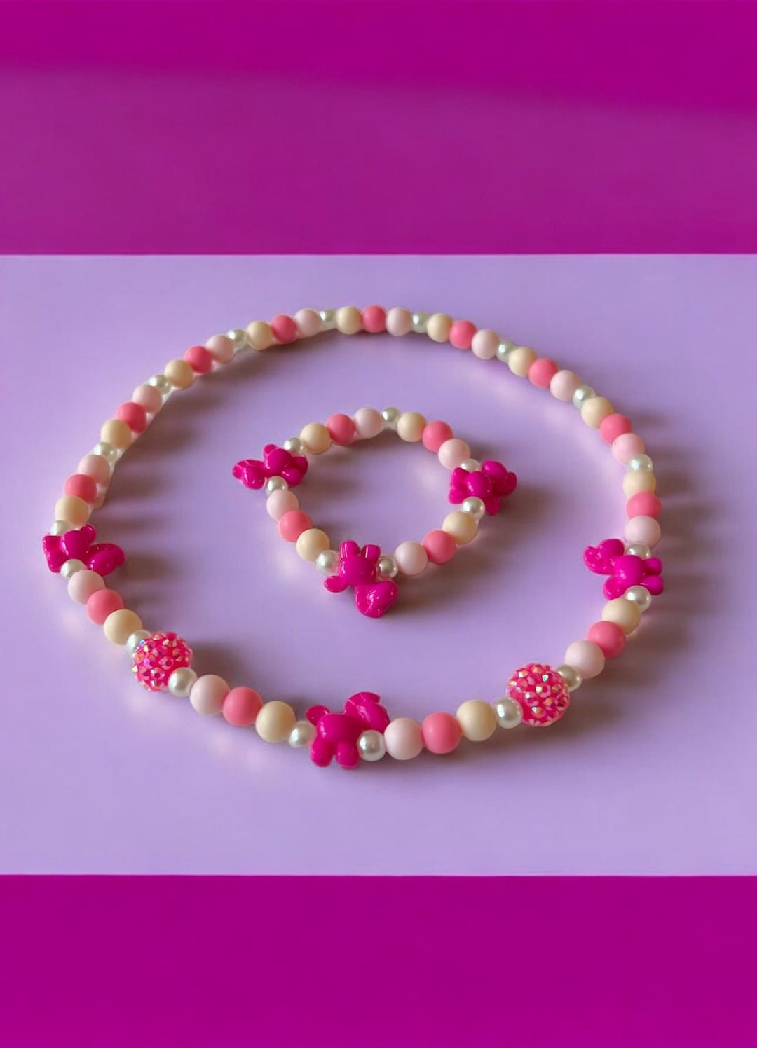 Babyhug Necklace & Bracelet Set Pack Of 4 - Pink