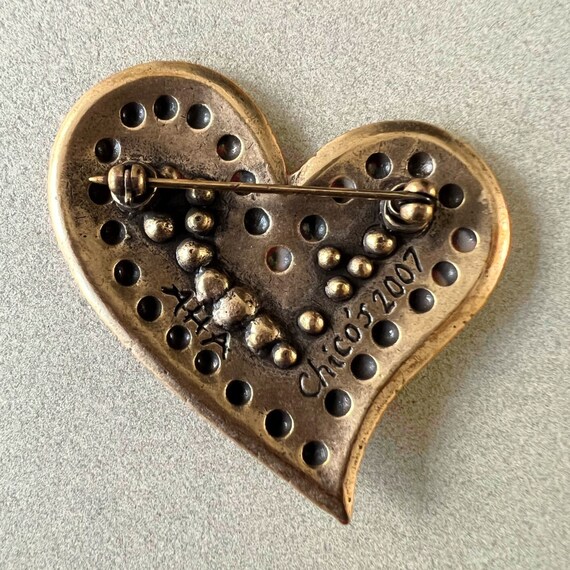 Heart brooch for her antique gold brooch for woma… - image 4