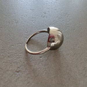 Silver color ring round ring for gift for woman ring minimalist jewelry statement ring for party jewelry ring statement ring adjustable ring