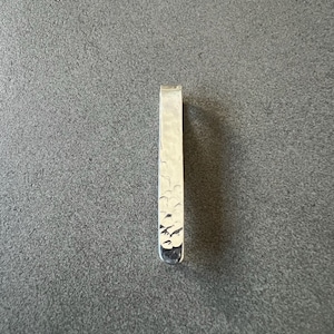 Tie clip for men sterling silver accessory for men hammered texture tie bar gift for men 925 silver gift for Dad minimalist tie clasp gift