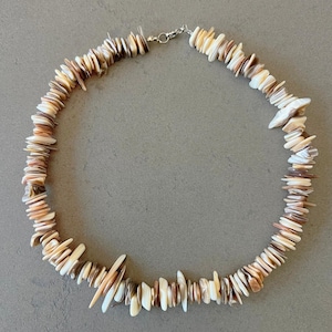 Shell necklace for her shell bead necklace earth tones necklace sea shell choker beach jewelry for beach necklace woman necklace gift her