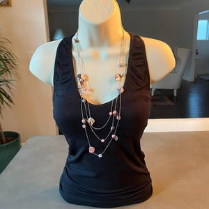 Purple necklace extra long necklace for her beaded necklace jewelry purple tone necklace purple bead necklace woman elegant necklace vintage