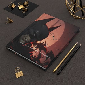 Unleash Your Dark Knight Ideas! Batman Hardcover Matte Notebook - Stylish & Practical for Every Gothamite Writer.