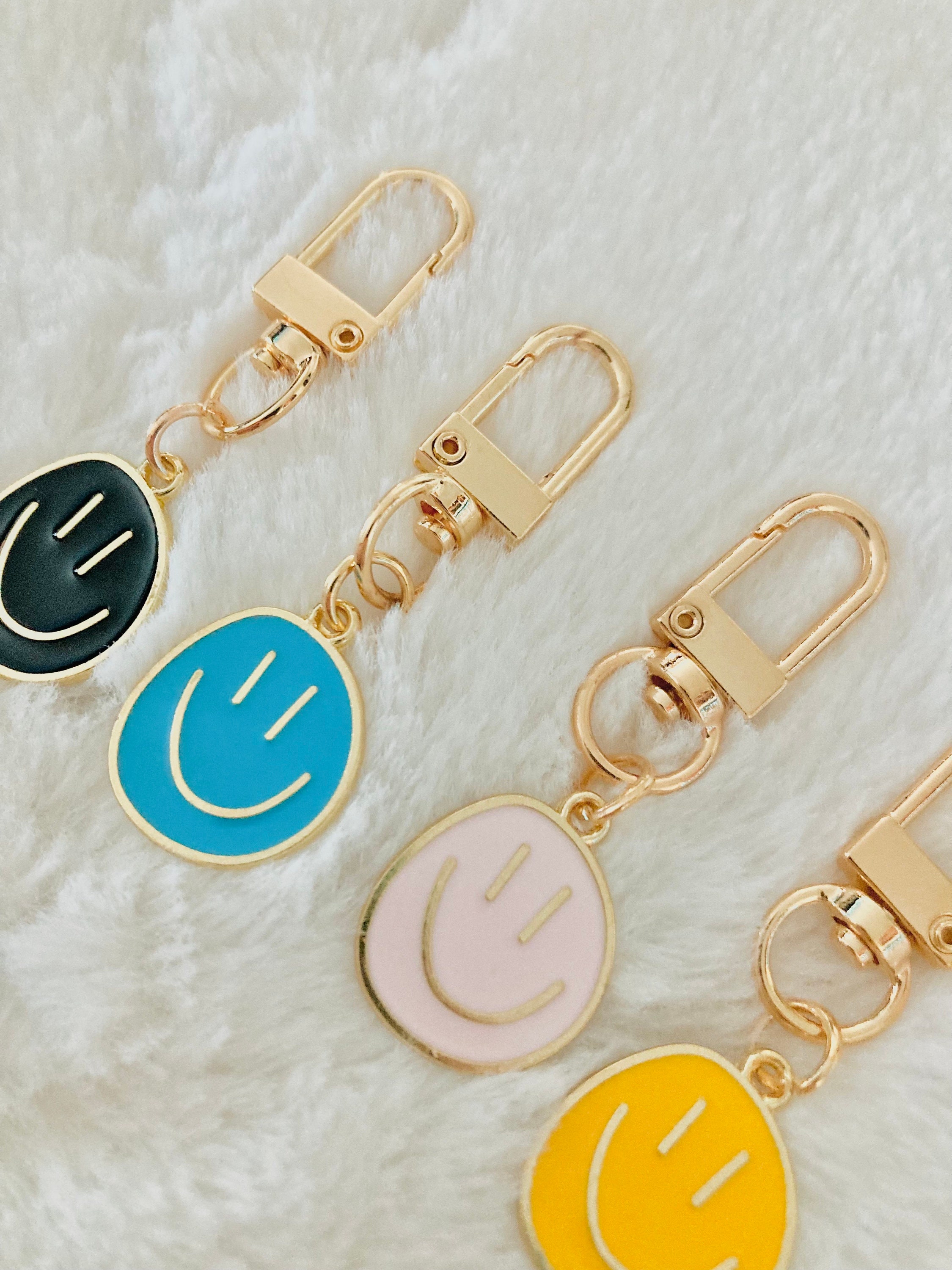 Smiley Face Key Chain Etsy