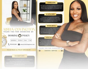 Acuity Scheduling Template, Beauty Salon Design, Canva (Digital Download)