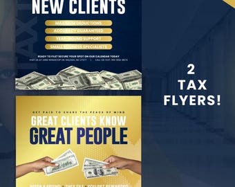 Tax Season Flyer Template, Accounting Marketing, Referral Bonus (Canva Editable, Canva Pro Required)