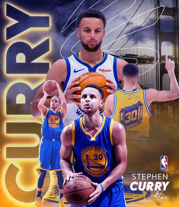 ステフィン・カリー ゴールデンステート・ウォリアーズ ポスター、NBA