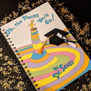 Oh the Places You'll Go Journal, Dr. Suess, Graduation, Graduation Book, Guest Book, Graduation Gift