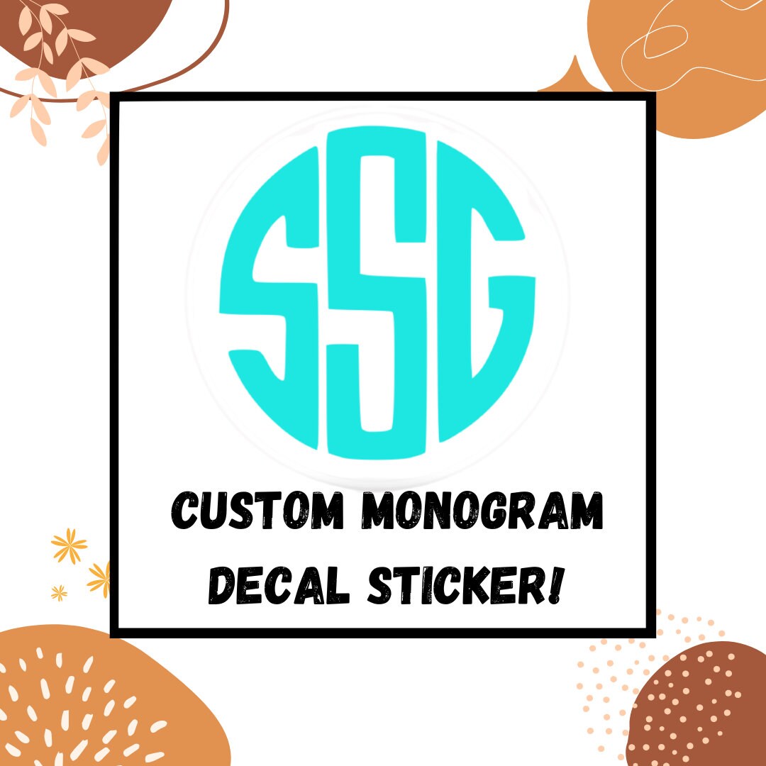 Custom Monogram Decal Sticker