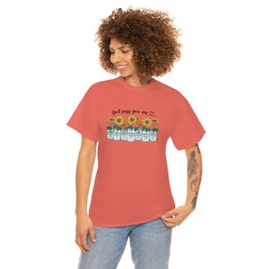 Women's scripture tshirt, Christian sunflower shirt, Mason jar shirt, Christian gardening shirt, Gift for Pastors wife image 9