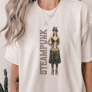 Steampunk tshirt, Steampunk shirts, Vintage lady Steampunk,
