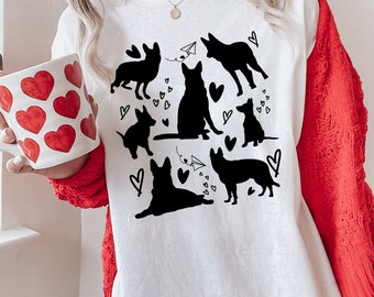 German Shepherd Mama shirt, Shepherd mom tshirt, Valentines dog mom shirt