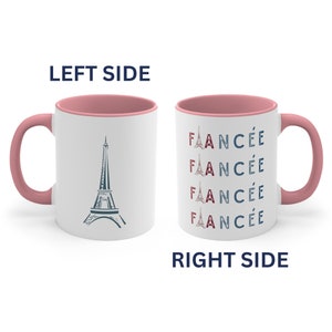 Eiffel Tower Fiancee Coffee mug, Paris cocoa mug, Engagement gift for her, Fiancee gift