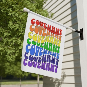 Christian Covenant Rainbow flag, God&#39;s promise, Take back the rainbow, reclaim the rainbow, Garden flag, Church flag