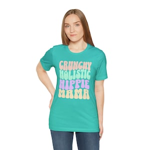 Camiseta de mamá holística crujiente, camisa de mamá hippie, camisetas de mamá, camisa para mamá imagen 2