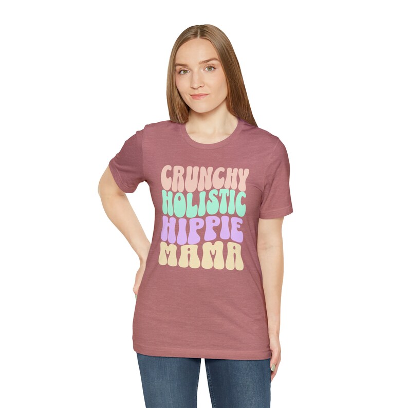 Camiseta de mamá holística crujiente, camisa de mamá hippie, camisetas de mamá, camisa para mamá imagen 7