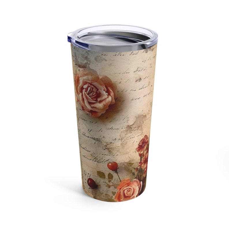 Eiffel Tower cup, Vintage Paris France Tumbler, French shabby chic mug, Gift for her, Gift for coffee lover image 3