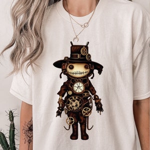 Steampunk doll tshirt, Steampunk shirts, Steam punk, Steampunk gifts