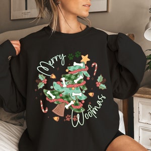 Dog Lover Groomer Vet Christmas Sweatshirt, Vet tech sweater, dog groomer shirts, Gift for dog lover, Merry Woofmas