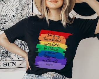 Christian rainbow Tshirt, Old testament tshirt, Take back the rainbow, Genesis shirt, Youth pastor shirt, Christian gift for pastors wife