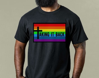 Christian rainbow tshirt, Taking back the rainbow, Youth pastor tshirt, Covenant Rainbow, God's promise