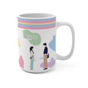 Fünfundzwanzig Einundzwanzig inspirierte Becher, Kdrama inspirierte Becher, Keramikbecher