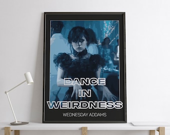 Mittwochs Poster, Mittwoch 2022, druckbares Poster, Mittwochs Tanz, druckbare Wandkunst, Mittwoch Addams,