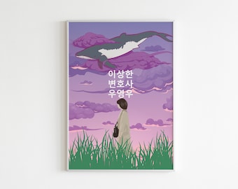 Außergewöhnliches Attorney Woo inspiriertes Plakat, Kdrama inspiriertes Plakat, digitales Plakat