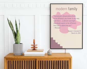 Modern Family, TV Show Poster, Printable Wall Art, TV Show Quotes, Fan, Modern Family Gifts, Modern Family Quote Poster, Quotes, Funny,