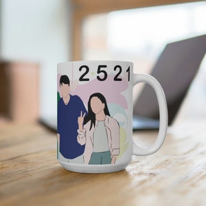 Fünfundzwanzig Einundzwanzig inspirierte Becher, Kdrama inspirierte Becher, Keramikbecher