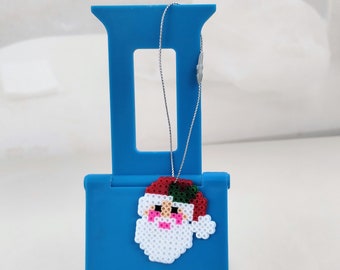 Classic Santa Ornament, Purse or back pack Charm / Perler Beads / Hama Beads / Fuse Beds .  Hand Made / New