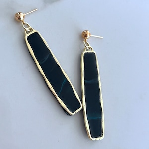Rectangle Dangles in Smoky Black