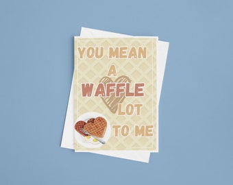Tarjeta de amor tierna / Significas mucho para mí / Tarjeta divertida con juego de palabras sobre comida / Tarjeta de aniversario para tu pareja / Tarjeta de San Valentín