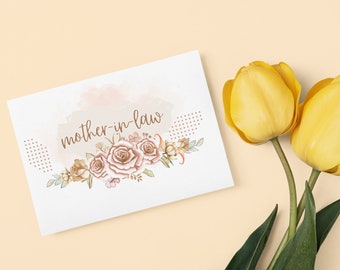 Tarjeta divertida para la suegra / Tarjeta de bienvenida / Tarjeta de boda para la suegra / Tarjeta familiar sarcástica / Tarjeta divertida para los suegros
