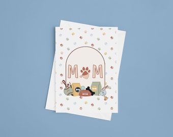 Tarjeta de mamá perruna de parte de su perro / Tarjeta de cumpleaños para dueños de mascotas / Tarjeta del día de la adopción / Regalo para amantes de los perros / Tarjeta de perro para su dueño / Tarjeta divertida y tierna de perro