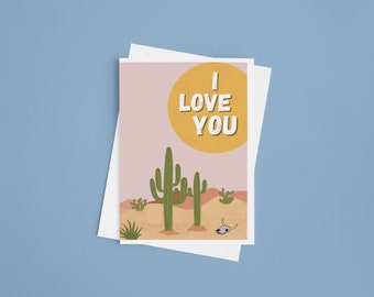 Tarjeta de amor divertida / Te amo aunque seas un imbécil / Tarjeta romántica sarcástica / Tarjeta de aniversario para la pareja / Tarjeta de relación divertida