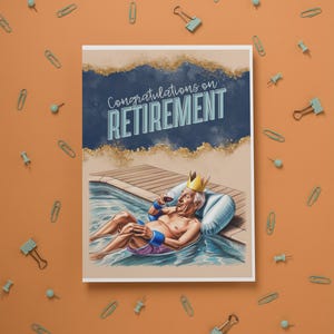 Carte de retraite amusante - « Au revoir la tension, bonjour la retraite » - Humour inapproprié au bureau - Cadeau de départ d'un collègue