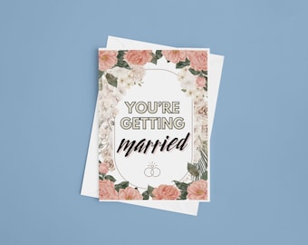Tarjeta de boda divertida para un amigo/a / Tarjeta de boda / Tarjeta de compromiso / Tarjeta para despedida de soltera / Tarjeta de felicitación sarcástica