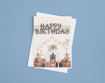 Tarjeta de cumpleaños divertida para perros / Tarjeta del perro / Tarjeta de humor sobre caca de perro / Tarjeta de cumpleaños para amantes de las mascotas / Tarjeta de broma del perro