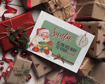 Tarjeta navideña divertida y subida de tono / Papá Noel viene de camino (necesita una puta más) / Tarjeta navideña inapropiada / Tarjeta navideña con humor para adultos