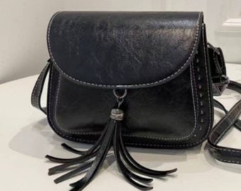 Stunning Tassel Satchel Bag/shoulder bag/black crossbody bag/travel,work,black handbags/satchels/crossbody bags