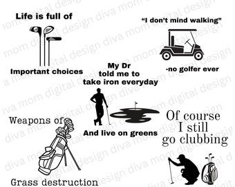 Golf SVG bundle/golf humor/funny golf SVG/Father’s Day gift idea/gift for dad/men’s golf SVG/golfer svg/ golfing gift